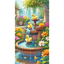 Load image into Gallery viewer, Cat In Pool-Full Round Diamond Painting-35x65cm-Large Size
