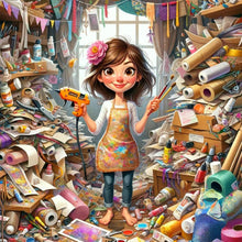 Load image into Gallery viewer, Girl-Full Round Diamond Painting-40x40cm
