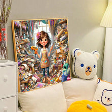 Load image into Gallery viewer, Girl-Full Round Diamond Painting-40x40cm
