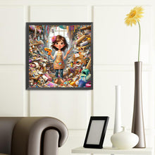 Load image into Gallery viewer, Girl-Full Round Diamond Painting-40x40cm

