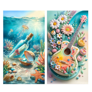Sea-Full Round Diamond Painting-40x70cm-Large Size