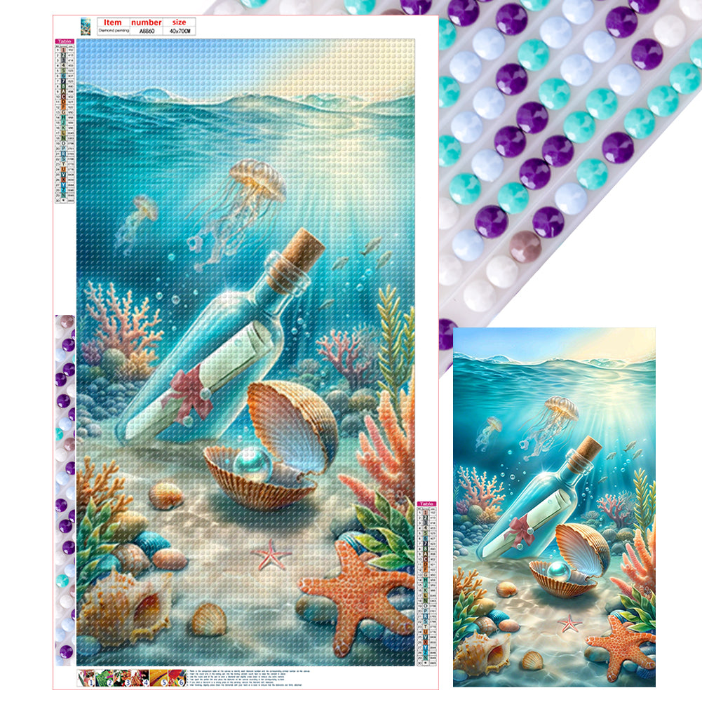 Sea-Full Round Diamond Painting-40x70cm-Large Size