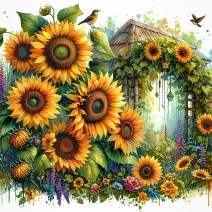 Spring Garden-Full Round Diamond Painting-30x30cm