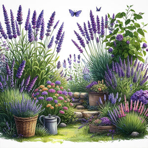 Spring Garden-Full Round Diamond Painting-30x30cm