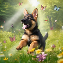 Load image into Gallery viewer, Grass Puppy-Full Round Diamond Painting-40x40cm
