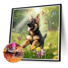 Load image into Gallery viewer, Grass Puppy-Full Round Diamond Painting-40x40cm
