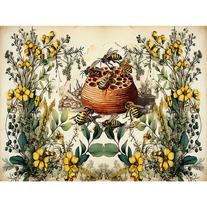 Bee-Full Round Diamond Painting-40x30cm