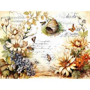 Bee-Full Round Diamond Painting-40x30cm