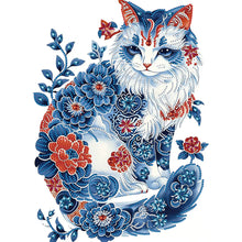 Load image into Gallery viewer, Cat-Full Round Diamond Painting-30x40cm
