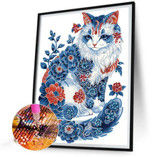 Load image into Gallery viewer, Cat-Full Round Diamond Painting-30x40cm
