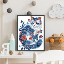 Load image into Gallery viewer, Cat-Full Round Diamond Painting-30x40cm
