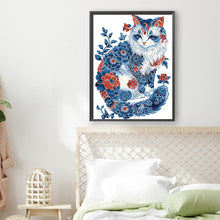Load image into Gallery viewer, Cat-Full Round Diamond Painting-30x40cm
