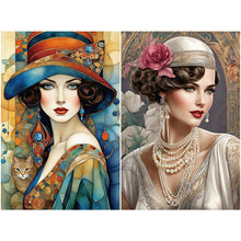 Load image into Gallery viewer, Lady-Full Round Diamond Painting-40x60cm
