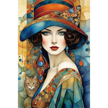 Load image into Gallery viewer, Lady-Full Round Diamond Painting-40x60cm
