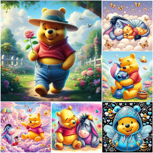 Winnie the Pooh-Full Round Diamond Painting-30x30cm