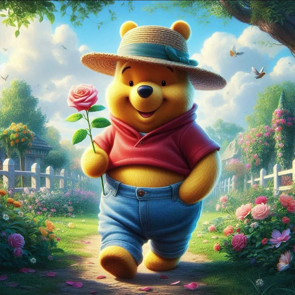 Winnie the Pooh-Full Round Diamond Painting-30x30cm