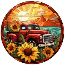 Load image into Gallery viewer, Round Brand Sunflower Classic Car-Full Round Diamond Painting-30x30cm
