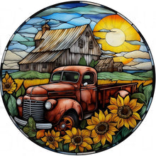 Load image into Gallery viewer, Round Brand Sunflower Classic Car-Full Round Diamond Painting-30x30cm
