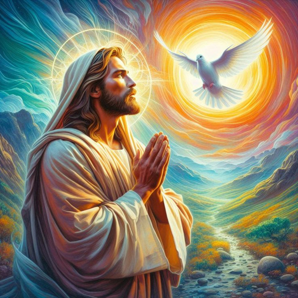 Jesus-Full Round Diamond Painting-30x30cm