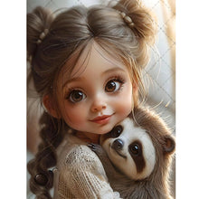 Load image into Gallery viewer, Sweet Girl-Full Round Diamond Painting-30x40cm
