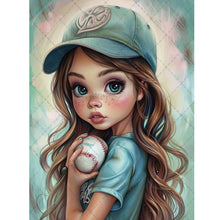 Load image into Gallery viewer, Sweet Girl-Full Round Diamond Painting-30x40cm

