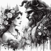 Load image into Gallery viewer, Beauty And The Beast-Full Round Diamond Painting-40x40cm
