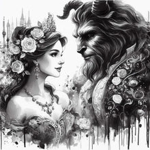 Load image into Gallery viewer, Beauty And The Beast-Full Round Diamond Painting-40x40cm

