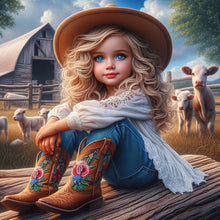 Load image into Gallery viewer, Cowgirl-Full Round Diamond Painting-30x30cm
