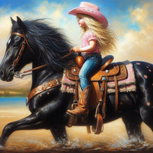 Load image into Gallery viewer, Cowgirl-Full Round Diamond Painting-30x30cm
