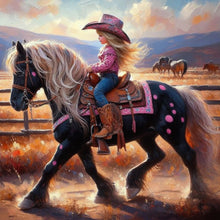 Load image into Gallery viewer, Cowgirl-Full Round Diamond Painting-30x30cm
