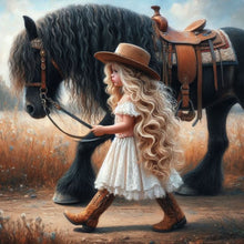 Load image into Gallery viewer, Cowgirl-Full Round Diamond Painting-30x30cm
