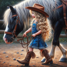 Load image into Gallery viewer, Cowgirl-Full Round Diamond Painting-30x30cm
