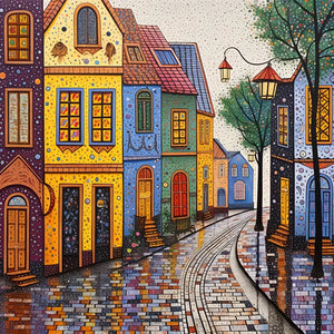 Color House-Full Round Diamond Painting-30x30cm