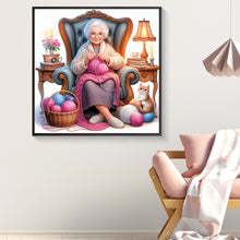 Load image into Gallery viewer, Grandmother-Full Round Diamond Painting-40x40cm
