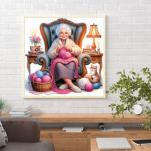 Load image into Gallery viewer, Grandmother-Full Round Diamond Painting-40x40cm
