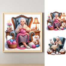Load image into Gallery viewer, Grandmother-Full Round Diamond Painting-40x40cm
