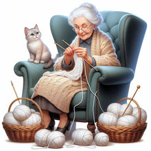 Load image into Gallery viewer, Grandmother-Full Round Diamond Painting-40x40cm
