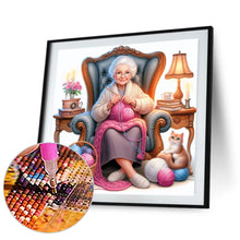Load image into Gallery viewer, Grandmother-Full Round Diamond Painting-40x40cm
