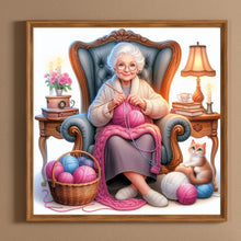 Load image into Gallery viewer, Grandmother-Full Round Diamond Painting-40x40cm
