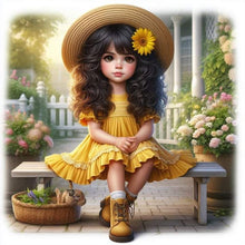 Load image into Gallery viewer, Girl-Full Round Diamond Painting-30x30cm
