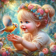 Load image into Gallery viewer, Girl-Full Round Diamond Painting-30x30cm
