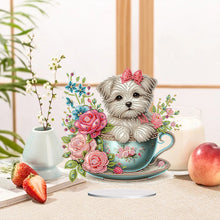 Load image into Gallery viewer, Teacup Puppy-Single Side Drill-Acrylic Diamond Desktop Ornament

