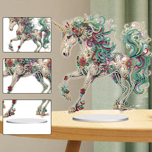 Unicorn-Single Side Drill-Acrylic Diamond Desktop Ornament