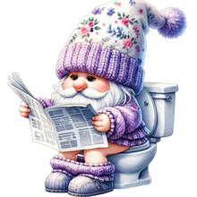 Load image into Gallery viewer, Toilet Gnome-Full Round Diamond Painting-30x30cm
