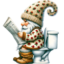 Load image into Gallery viewer, Toilet Gnome-Full Round Diamond Painting-30x30cm
