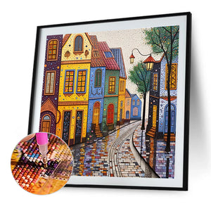 Color House-Full Round Diamond Painting-40x40cm