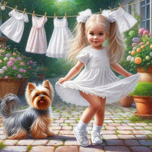 Load image into Gallery viewer, Life of Pets Girl-Full Round Diamond Painting-30x30cm
