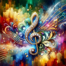 Load image into Gallery viewer, Color Music Symbols-Full Round Diamond Painting-30x30cm
