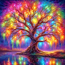 Load image into Gallery viewer, Colorful Tree Of Life-Full Round Diamond Painting-40x40cm
