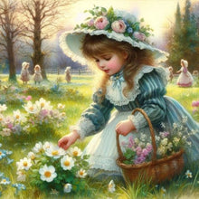 Load image into Gallery viewer, Girl-Full Round Diamond Painting-30x30cm
